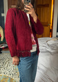 ungaro parallele | 1980s burgundy suede fringe jacket