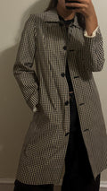 brooks brothers | tan and black gingham jacket