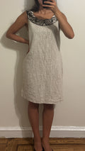 dana buchman | linen/cotton blend dress
