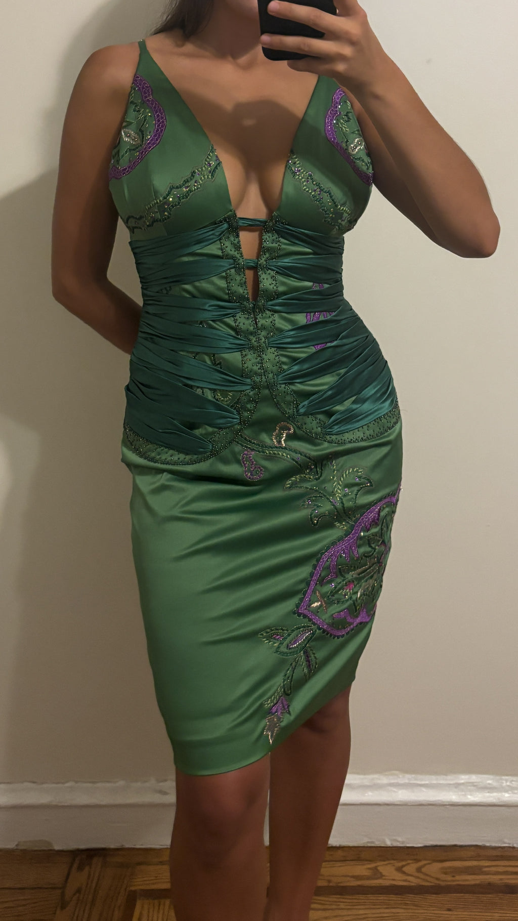mandalay | green sharon stone dress