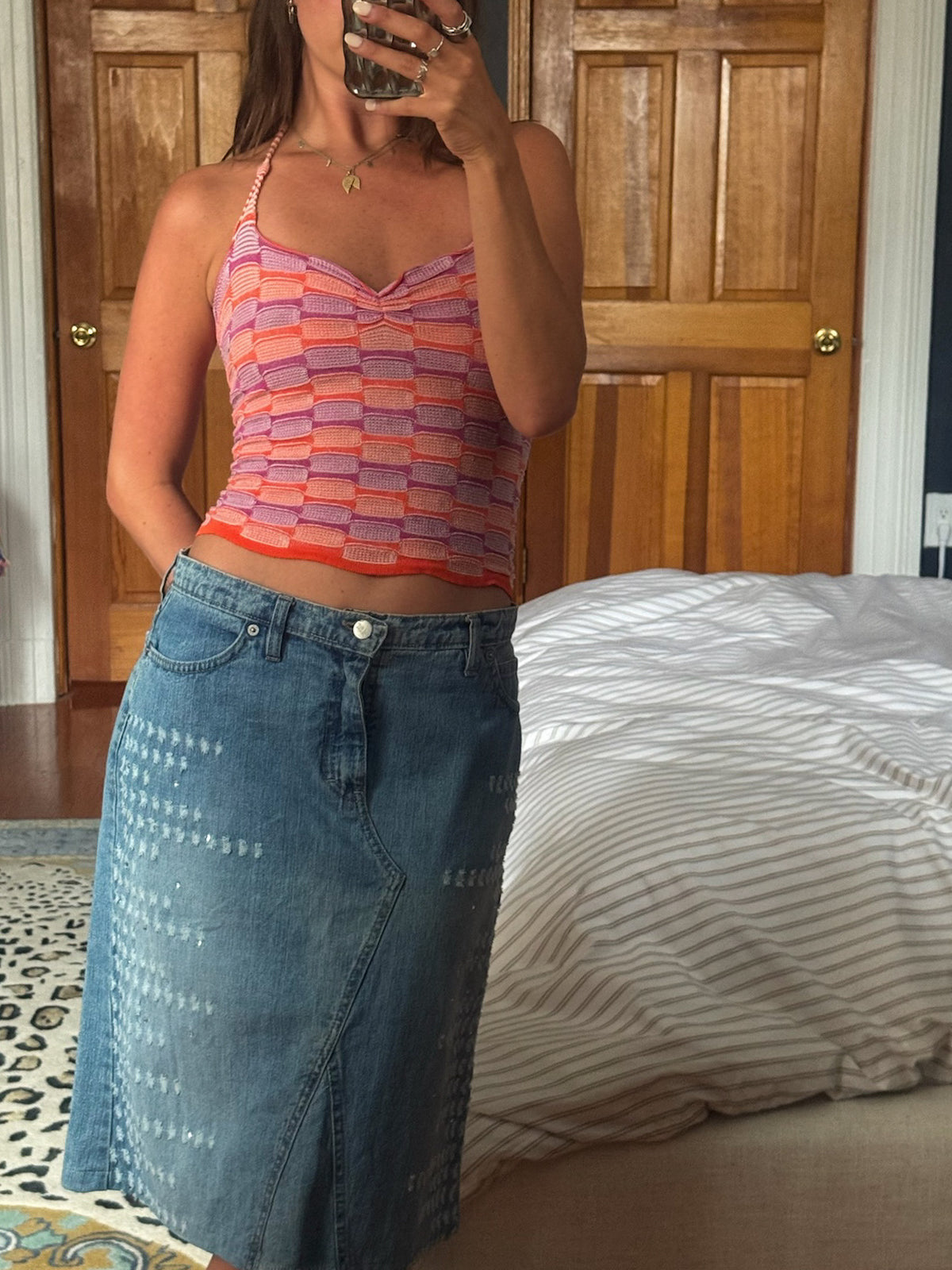 flygirl | jean midi skirt