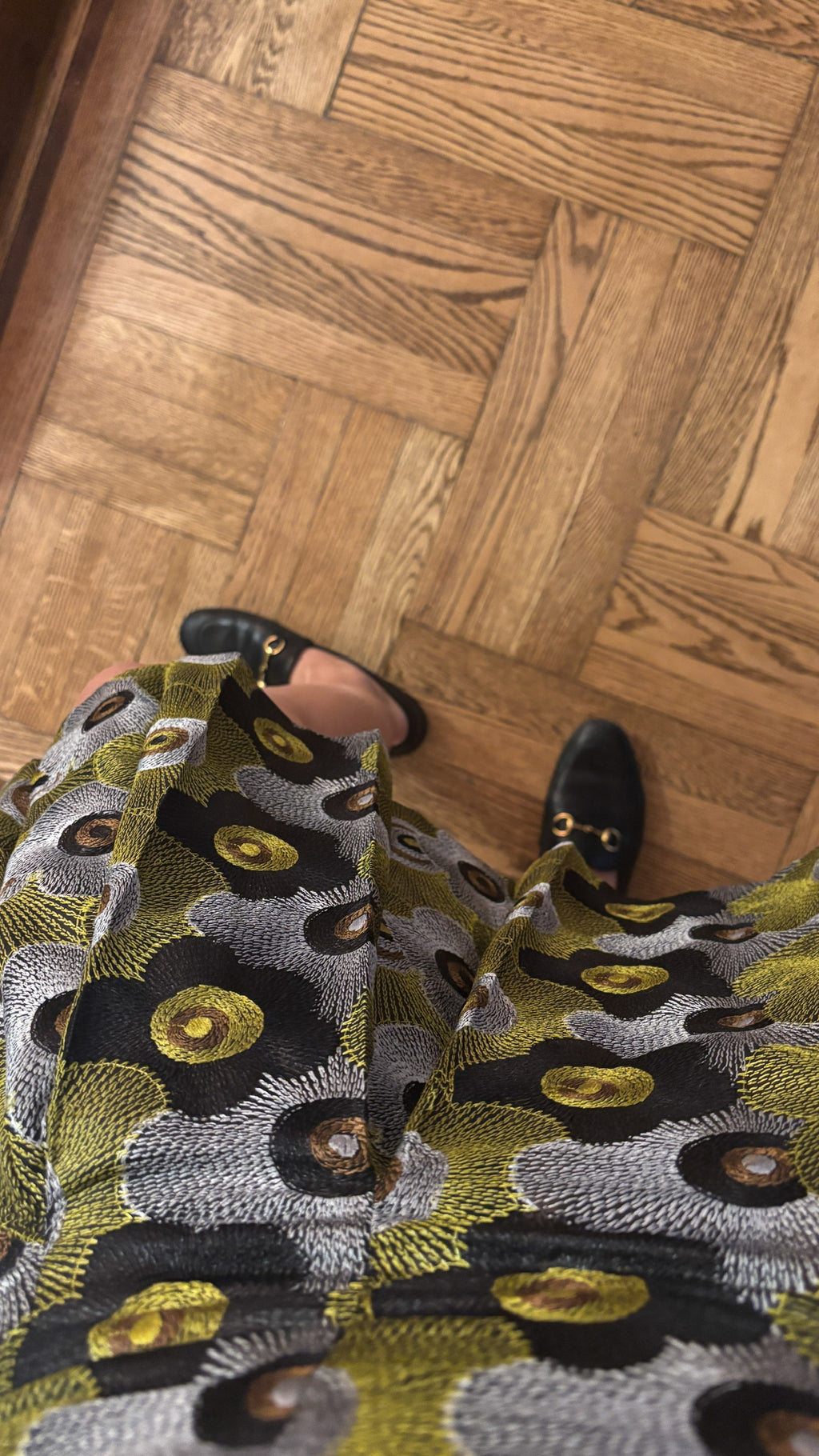 tuleh | floral print green skirt
