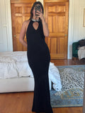 nicole bakti | rhinestone black dress
