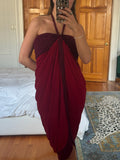 bcbg | red halter dress