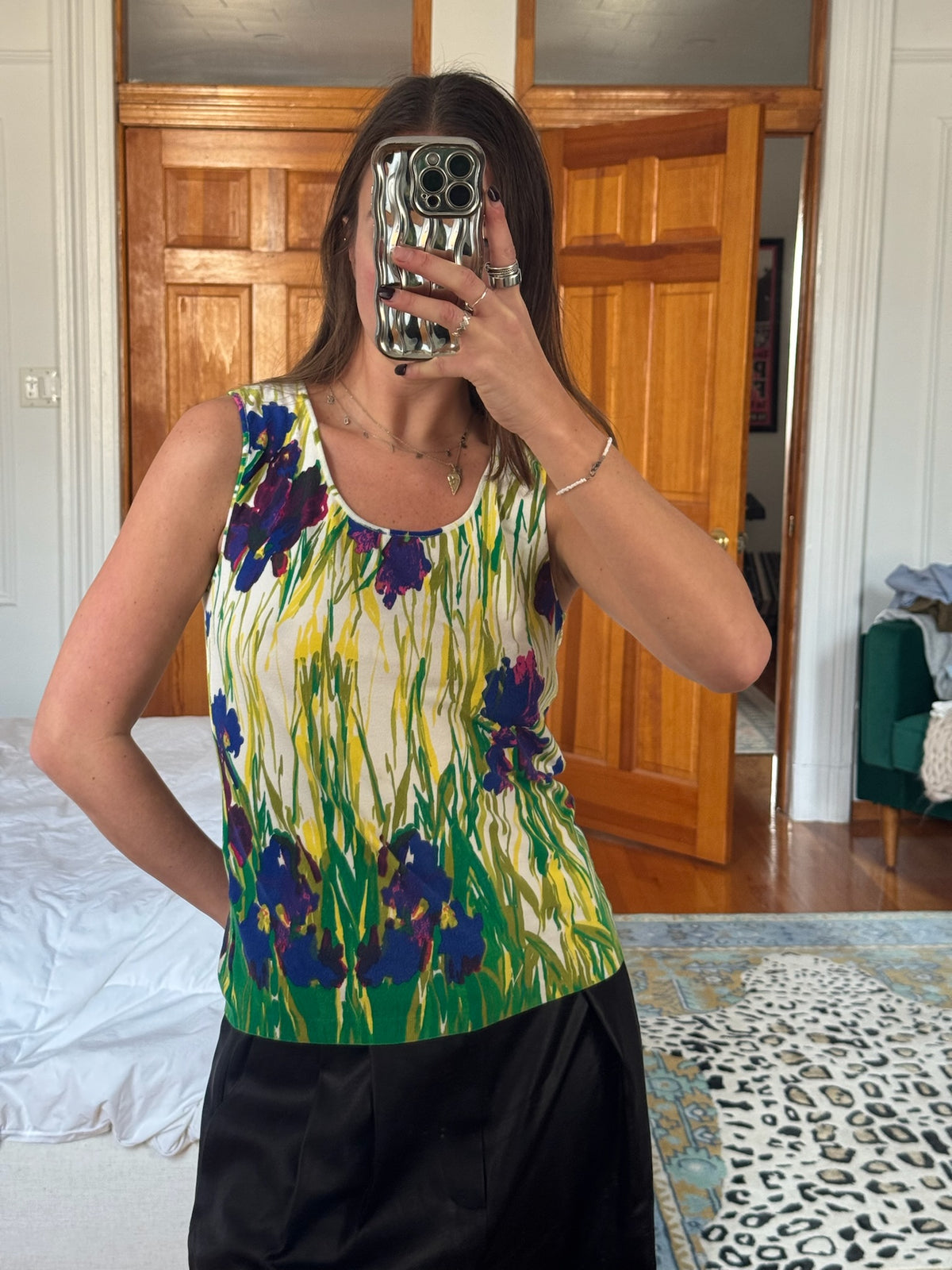 blumarine | floral tank