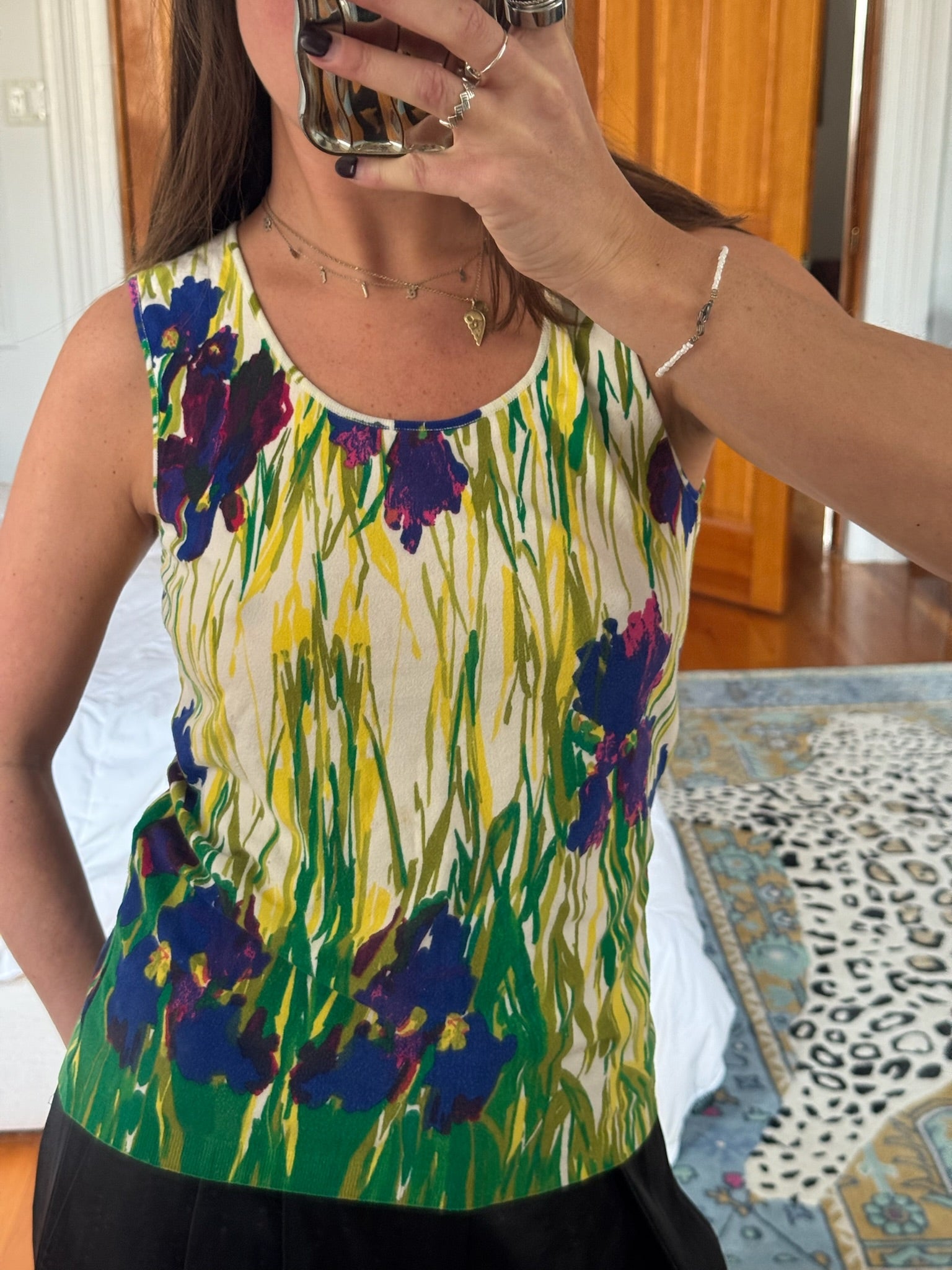 blumarine | floral tank