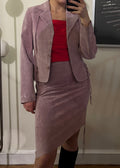 cofi | 100% suede blazer & skirt set