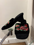 velvet embroidered heels