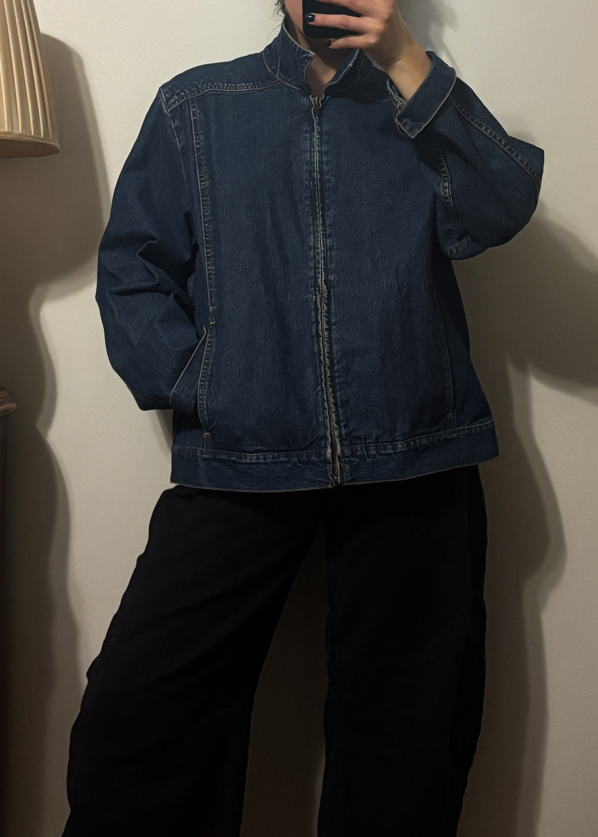eddie bauer | 1990s zip-up denim jacket