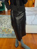 gap | 100% leather black skirt