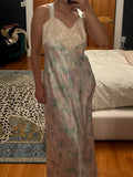 floral lace slip dress
