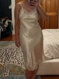 white midi slip dress